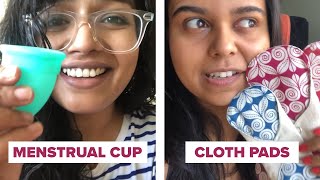 Women Try Sustainable Period Products Ft Rega amp Aishwarya [upl. by Elhsa]