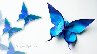 How to Fold an Origami Butterfly  Mariposa UPDATED VERSION Actualizada [upl. by Broderic649]