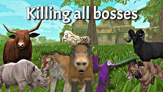 WildCraft Killing All bosses in WildCraft   All Clan Bosses [upl. by Medovich584]