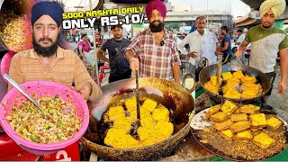 10 Rs Nashta in Ludhiana  Sardarji Pakoda with Protein Salad  Cheapest Street Food India [upl. by Nahsez]