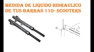 cuanto liquido hidraulico lleva la barra de tu 110 y scooters [upl. by Phillis]