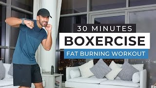 30 Mins Boxercise Fat Burning Workout  Suitable for beginners [upl. by Eartnoed]