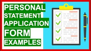 PERSONAL STATEMENT Application Form EXAMPLES How To Write A Personal Statement [upl. by Burman]