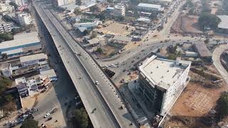 Sagar Ring Road Flyovers route overview  Drone shots  Hyderabad [upl. by Ynamad]