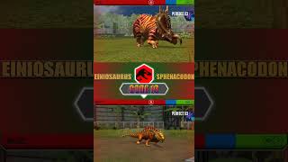 EINIOSAURUS VS SPHENACODON  JURASSIC WORLD THE GAME [upl. by Beaulieu190]