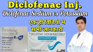 Diclofenac injection  Dynapar injection  Voveran injection Diclofenac sodium vs potassium [upl. by Blau495]