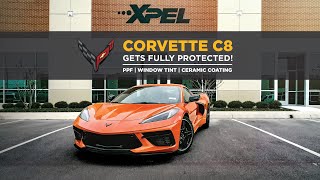 Corvette C8 Gets XPEL ULTIMATE PLUS PPF PRIME XR PLUS Window Tint amp FUSION PLUS Ceramic Coating [upl. by Solana]