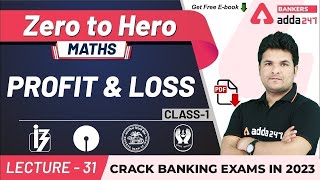 Profit and Loss Class 1  Maths  Adda247 Banking Classes  Lec31 [upl. by Akcimahs262]