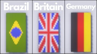 Minecraft 20 Country Flag Banner Designs Tutorial [upl. by Fennell653]