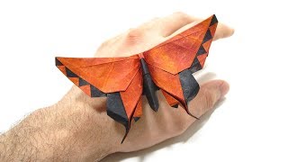 Origami Butterfly Makotocho tutorial Michael LaFosse 折り紙 蝶 Schmetterling mariposa [upl. by Petronella681]