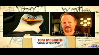 HD Penguins BehindTheScenes Skipper Tom McGrath [upl. by Eicram]