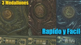 COMO CONSEGUIR LOS 3 MEDALLONES EN RESIDENT EVIL 2 REMAKE  TUTORIAL GAMEPLAY [upl. by Laban]