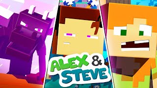 Alex and Steve Life MOVIE 3 Minecraft Animation [upl. by Attebasile]