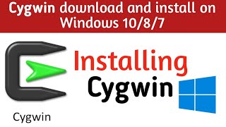 How to Install Cygwin on Windows 10  2021  Download Cygwin [upl. by Griffin]