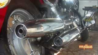 Yamaha Dragstar Exhaust Modification  No rejet [upl. by Flessel597]