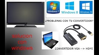 solucion a problemas con convertidor vga a hdmi [upl. by Klockau]