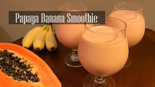 Papaya Banana Smoothie Recipe  RKC [upl. by Nomelc]