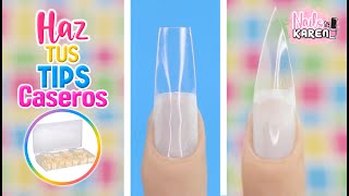 HAZ TUS TIPS para UÑAS CASEROS  Fácil y Barato [upl. by Lebezej]