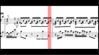 BWV 914  Toccata in E Minor Scrolling [upl. by Eldrida]