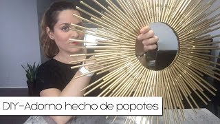 DIY  ADORNO DE PARED HECHO DE POPOTES  ELYSSAS CUBBY [upl. by Asssilem]