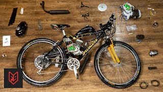 How to Build a 2Stroke Motorized Bicycle in 6 Minutes [upl. by Nosde]