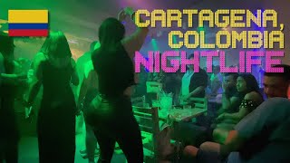 Cartagena Colombia Nightlife  Club Space Dolce Vita Bars Clock Tower  4K Video [upl. by Akeenat]