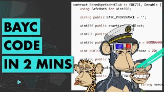 Bored Ape Yacht Club code in 2 mins [upl. by Mchale]