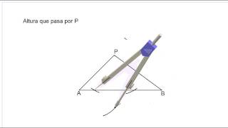 Altura de un triángulo usando compas [upl. by Nnylodnewg]