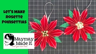 Rosette Poinsettias Tutorial [upl. by Ymot]