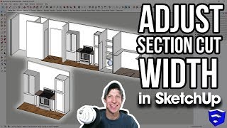 CHANGING SECTION CUT WIDTH IN SKETCHUP [upl. by Porter]