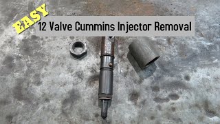 12 Valve Cummins Injector Removal NO SPECIAL TOOLS [upl. by Lara]