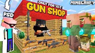 I OPENED A GUN SHOP IN MINECRAFT [upl. by Sofie]