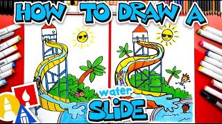 How To Draw A Waterslide [upl. by Eliades]