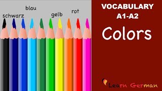 Learn German Vocabulary  Colors  Colours in German Farben [upl. by Yraillih535]