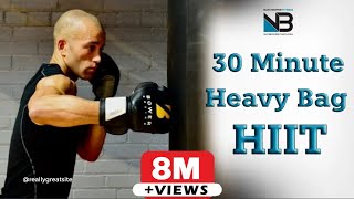 Most EFFECTIVE 30 Minute Boxing Heavy Bag HIIT Workout [upl. by Nylzaj]