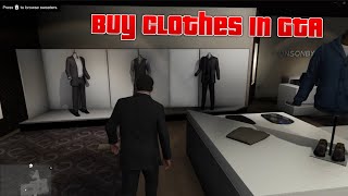 How to Buy Clothes In GTA 5 Story amp Online  Tutorial [upl. by Gerlac]