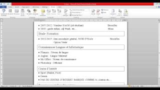 Comment Rediger Un CV [upl. by Brigitta]