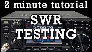 2 Minute Tutorial Icom 7300 SWR Testing [upl. by Neelra693]