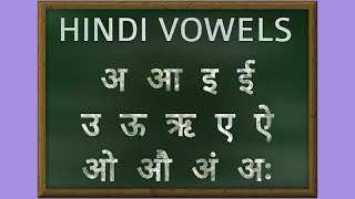 Hindi Vowels Pronunciation  Learn Hindi Alphabets [upl. by Epps]