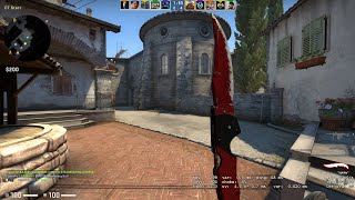 Counter strike Global Offensive  Falchion Knife  Crimson webField Tested gameplay Skin Showcase [upl. by Ahsieit452]