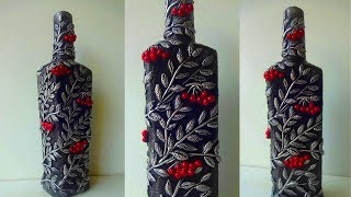 Glass Bottle Decoration Ideas DIY Bottle Craft Bottle Art [upl. by Cone189]