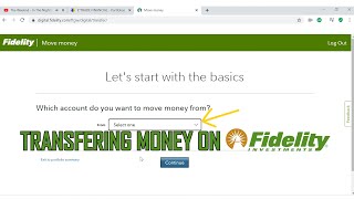 How to transfer money to and from your Fidelity account  2021 [upl. by Necyrb]