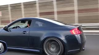 Supercharged G35 Coupe Acceleration LOUD [upl. by Mirth]