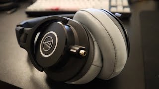 Modded ATHM40X or M50X review  fixing the cable sound amp comfort [upl. by Eisned290]