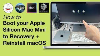 Boot your Mac Mini M1 to Recovery  Reinstall macOS Apple Silicon  Install macOS with USB Drive [upl. by Edals]