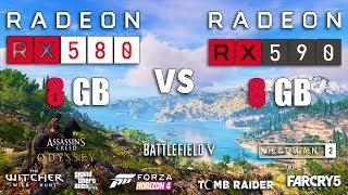 RX 590 vs RX 580 Test in 8 Games [upl. by Pardoes]