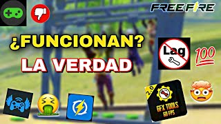 PROBÉ las quotMejoresquot APLICACIONES para QUITAR el LAG en FREE FIRE ¿FUNCIONAN 🤔🤯 [upl. by Lalittah]