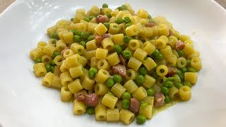 PASTA E PISELLI CON PANCETTA [upl. by Rennerb]