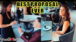 Surprise Wedding Proposal at a Restaurant  WooGlobe [upl. by Kennett]