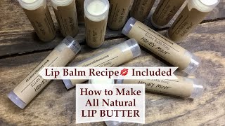 How to Make All Natural LIP BUTTER Balm 💋 Easy DIY Recipe  Ellen Ruth Soap [upl. by Onitsoga]